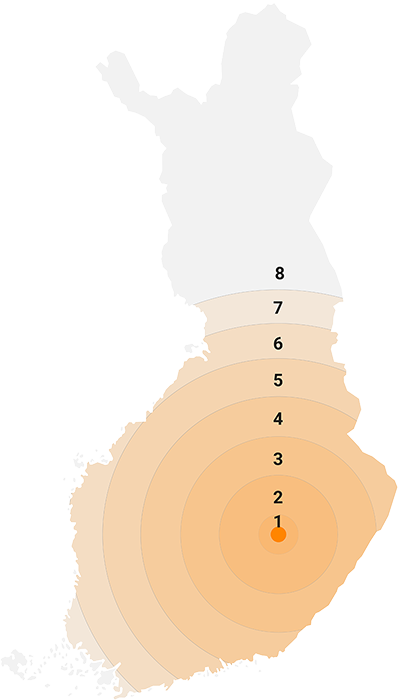 jorohuvilat kuljetus toimituskartta